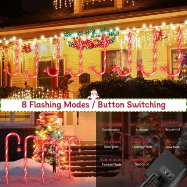 pathway solar christmas lights