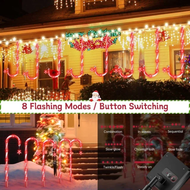 pathway solar christmas lights