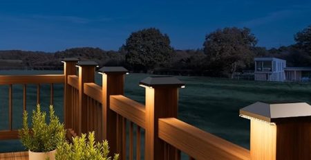 solar post cap lights picture