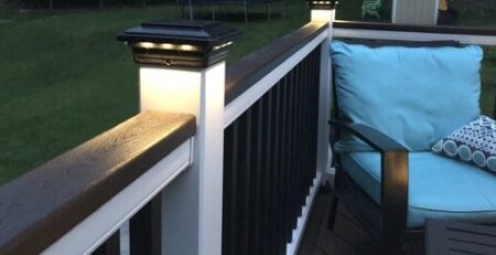 solar post cap lights