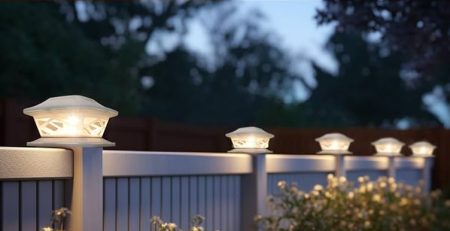 solar post cap lights