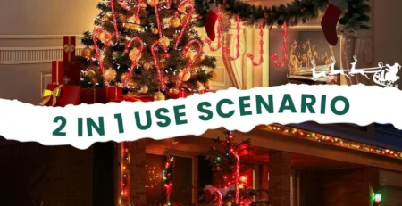 Solar Powered Mini Christmas Lights with 8 Modes, IP65 Waterproof