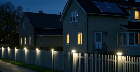 outdoor fence post lights