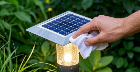 how to clean solar lights