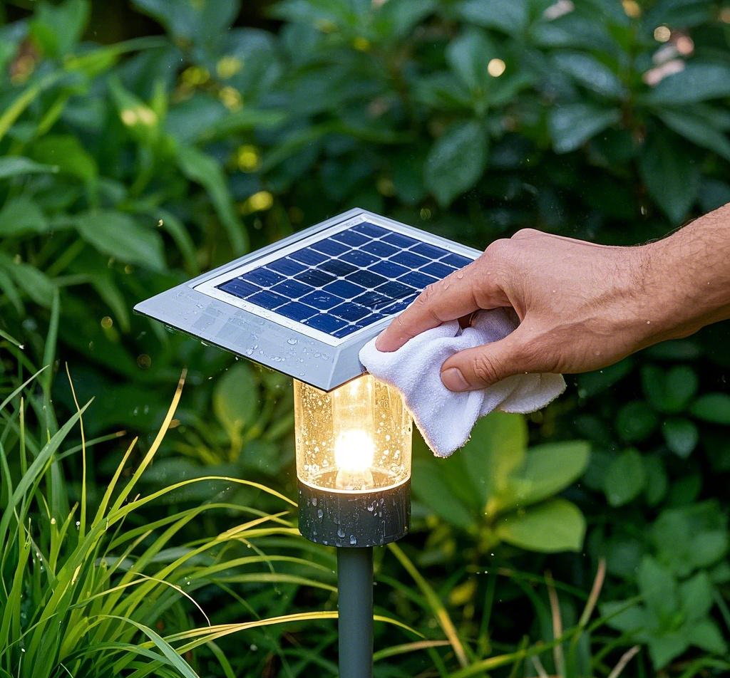 how to clean solar lights