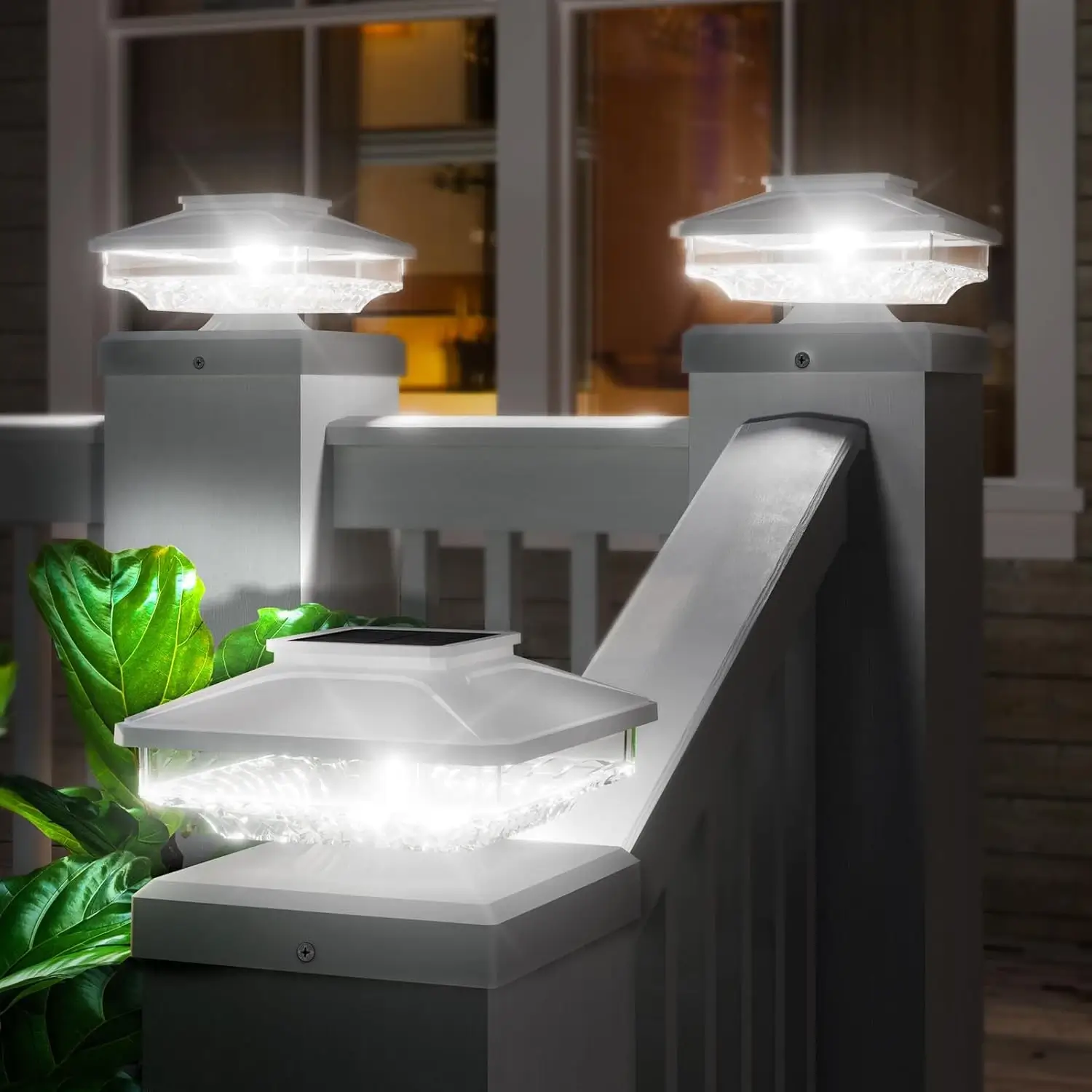 2x2 solar post cap lights