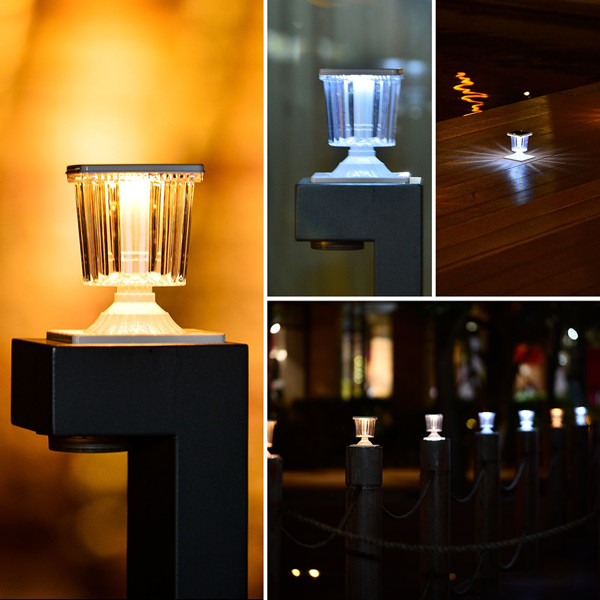 solar post cap lights 6x6