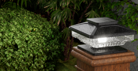 solar post cap light